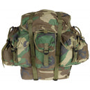 Original türkische Armee 40L Rucksack Vordertaschen Cordura Stoff Woodland Camo