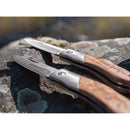 BOKER Caveman Steel Taschenmesser 440A unbeschichteter Stahl, verzierter Holzgriff