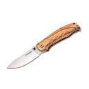 BOKER Pakka Hunter Taschenmesser Liner Lock unbeschichteter 440B Stahl-Holzgriff