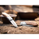 BOKER Caveman Steel Taschenmesser 440A unbeschichteter Stahl, verzierter Holzgriff