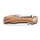 BOKER Pakka Hunter Taschenmesser Liner Lock unbeschichteter 440B Stahl-Holzgriff