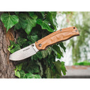 BOKER Pakka Hunter Taschenmesser Liner Lock unbeschichteter 440B Stahl-Holzgriff