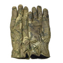 Pair of genuine British military MK II combat tactical leather gloves in insulated MTP camouflage design