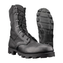 Genuine U.S. Army Jungle black leather PANAMA combat boots with rugged tread sole and ankle support.