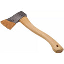 HULTAFORS H006SV hand forged carbon steel axe with durable hickory handle and protective leather blade cover.