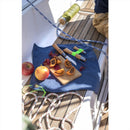 Opinel Nomand Kochset für den Außenbereich, 5-teilig, Messerbrett, Handtuch, Reiseset, Blau