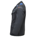 Original Schweizer Militär-Formelle Jacke im Vintage-Stil mit 4 Taschen, Dunkelgrau