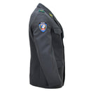 Original Schweizer Militär-Formelle Jacke im Vintage-Stil mit 4 Taschen, Dunkelgrau