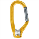 PETZL ROLLCLIP A Pullet-Karabiner, nicht verriegelndes Keylock-System, Klettern, Gelb