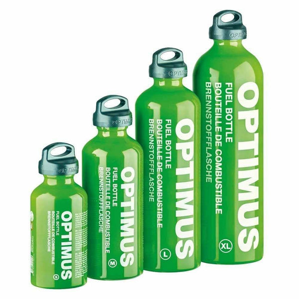 OPTIMUS BRENNSTOFFFLASCHE Flüssigbrennstoffkocher Größe .4L .6L 1L 1.5L Kindersicherung