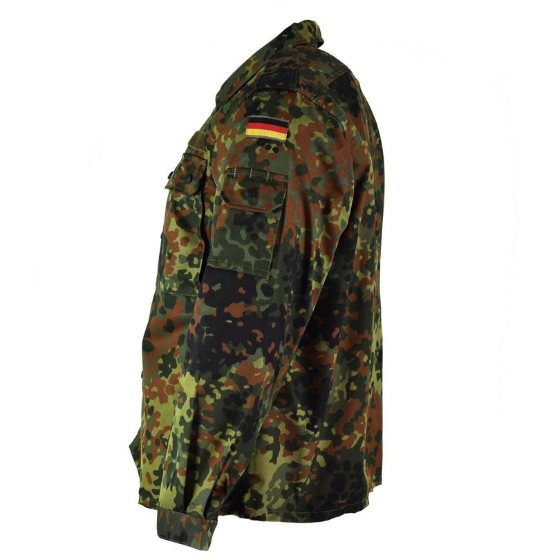 Original DEUTSCHE ARMEE HEMD MIT REISSVERSCHLUSS flecktarn camo taktischer Kampf BW Armee Ausgabe