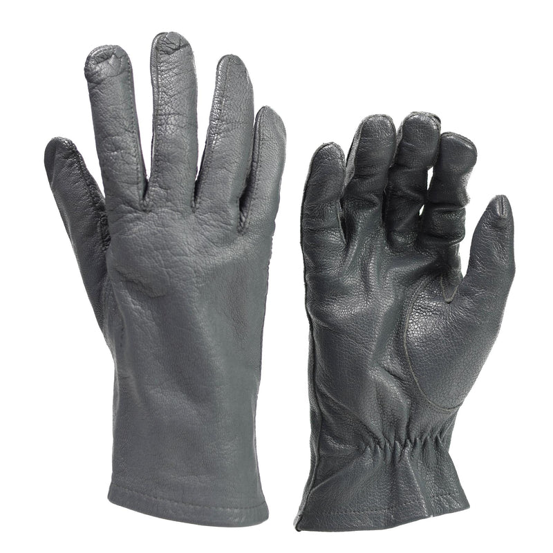 Originale Bundeswehr Lederhandschuhe grau taktische Militär Überschussware