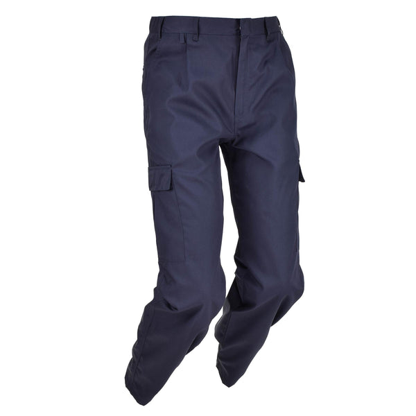 Original britische ISS blaue Arbeitshose, überschüssige Cargohose in Blister NEU