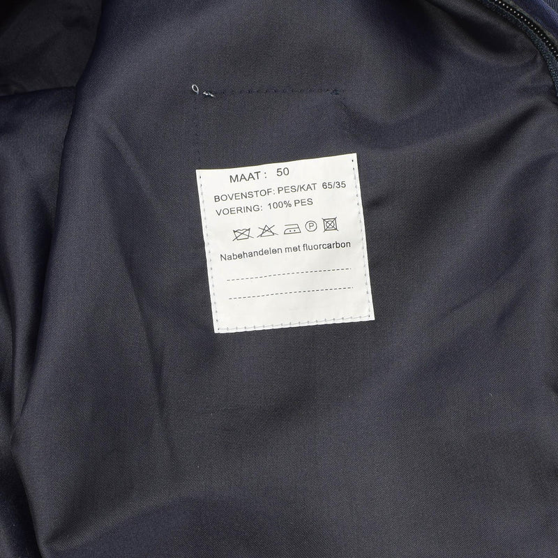 Original niederländische Militärausgabe Herren Regenmantel gesteppter Innen-Trenchcoat einfarbig blau