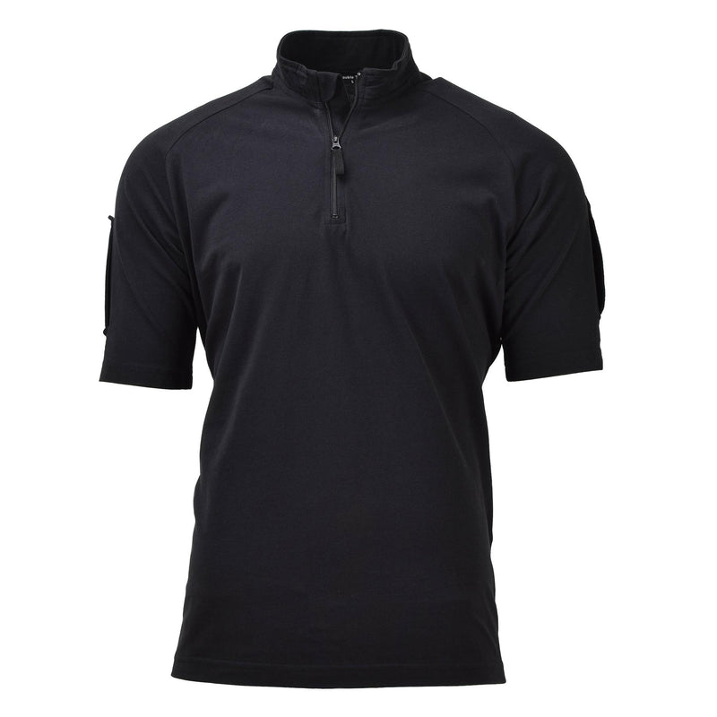 Original britische Armee Polizei taktische T-Shirts Kurzarm Reißverschluss schwarz NEU