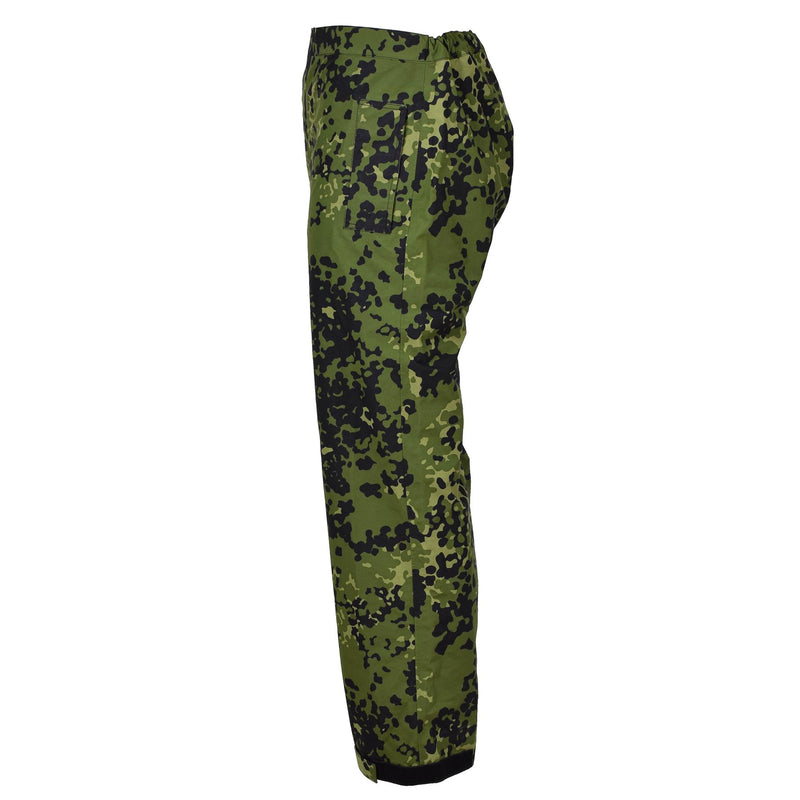 Original dänische Militärtarn M84 Regenhose wasserdichte Hose mit Gummizug NEU
