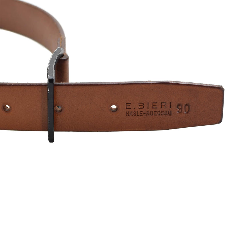 Original Schweizer Armee Hosengürtel lässig klassisch Leder braun Militär Überschuss NEU