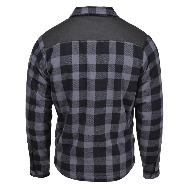 MIL-TEC Bundeswehr Holzfällerjacke kariert warm schwarz grau NEU