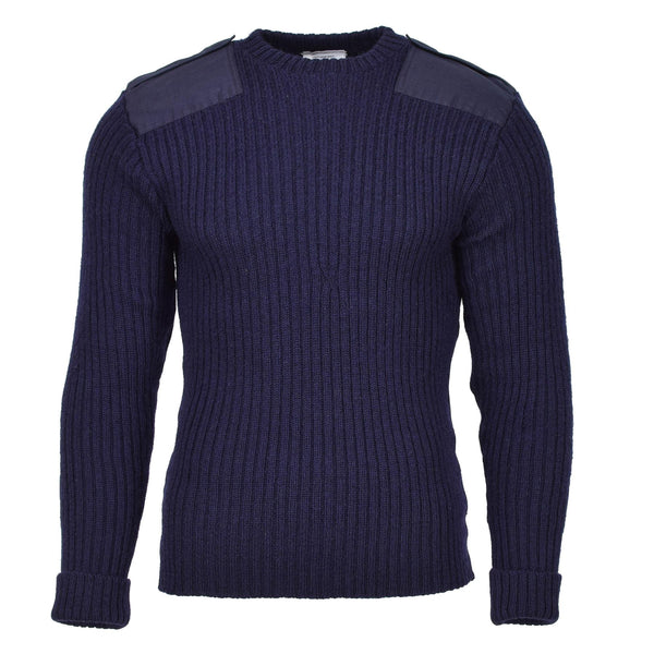 Echter blauer Pullover, Bodywarmer, Wollpullover, Kommandopullover der britischen Armee