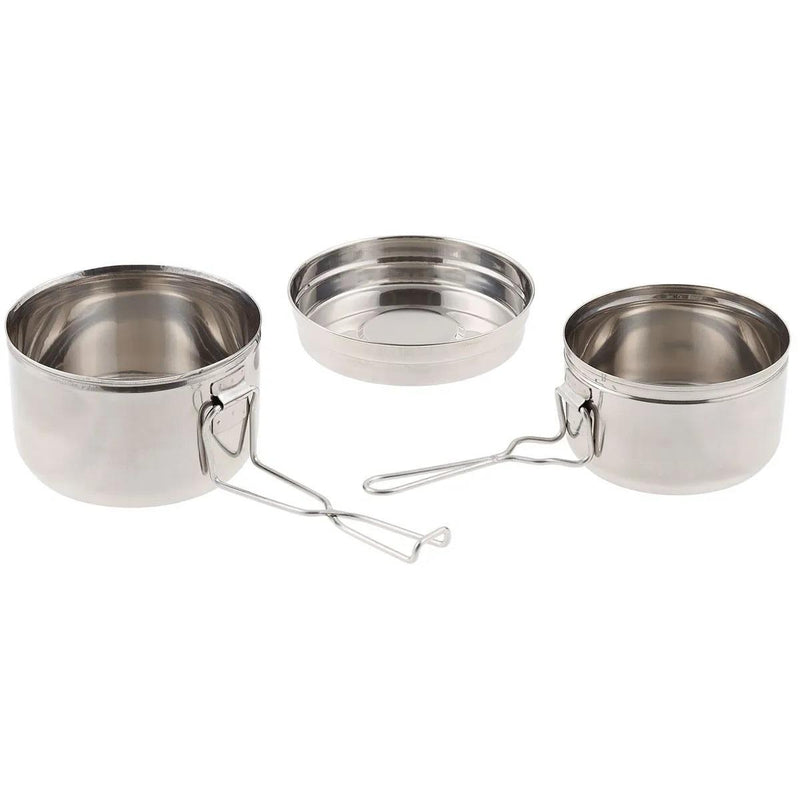 Original Tschechische Armee Edelstahl Kochgeschirr Set Camping Outdoor Kochtopf Pfanne