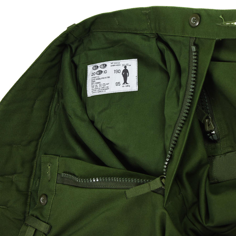 Original schwedische Thermo-Tankerhose M90 ​​Olive BDU Hose mit Hosenträgern Overall NEU