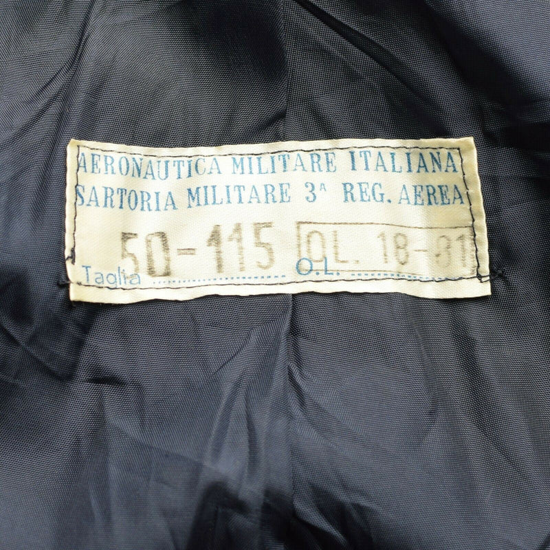 Echter Wollmantel der italienischen Armee, blauer Militäroffizier, langer Mantel der Luftwaffe