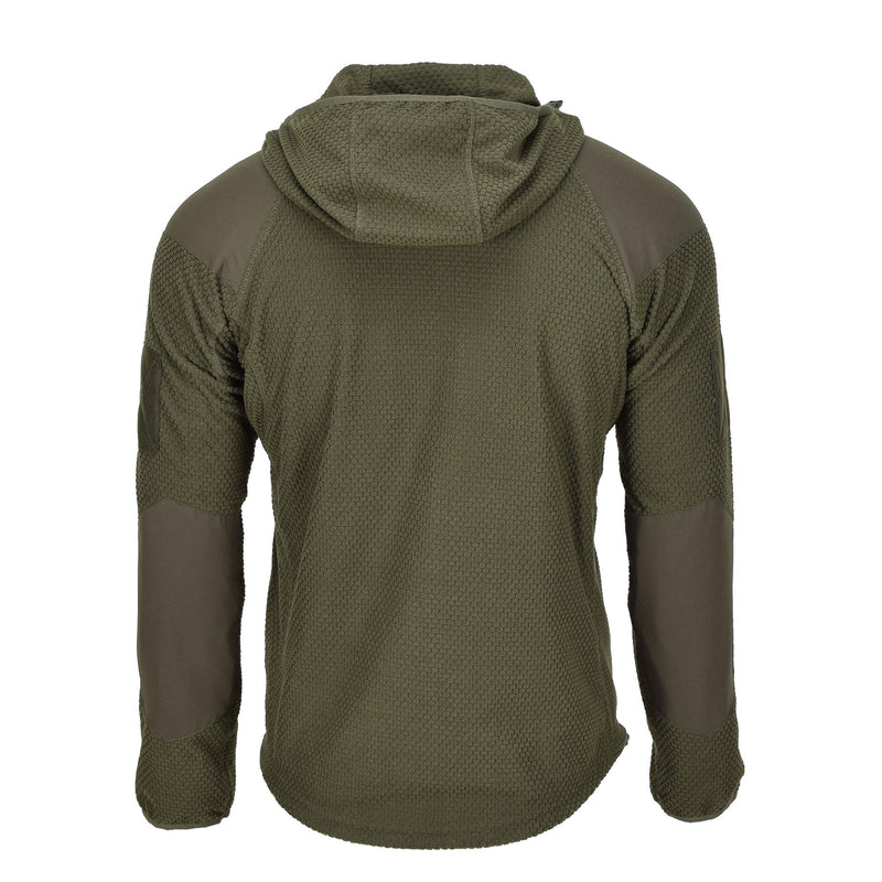 Blochl Brand Military Style Fleece Thermojacke mit Kapuze und verstärkter Olive NEU