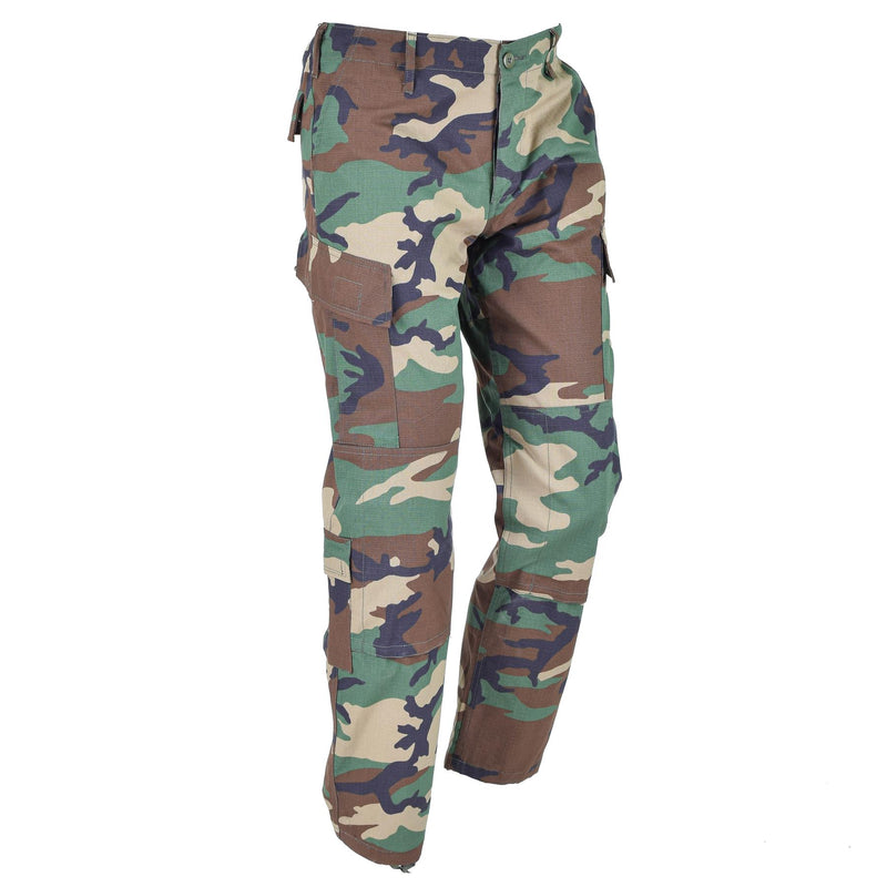 Mil-Tec Brand US-Militärstil Woodland Camo Ripstop Soldaten BDU Cargohose
