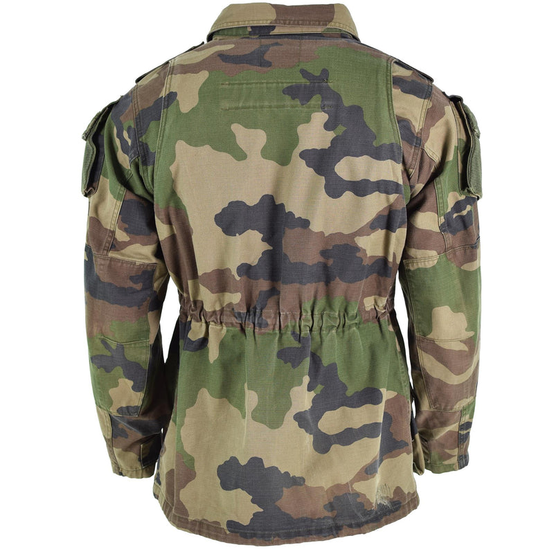 Echte französische Armee-Kitteljacke CCE Camouflage Militär-Kampfparka Satin Felin T4