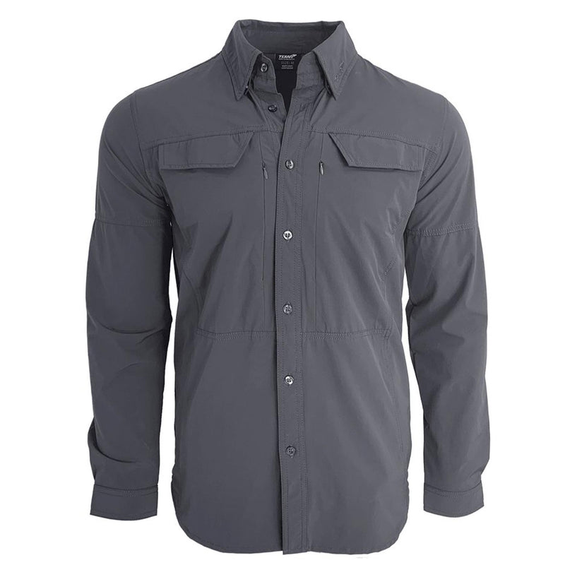 TEXAR Langarm Militärhemd Slim Fit Strapazierfähiges Kleidungsstück Klassische Armeehemden
