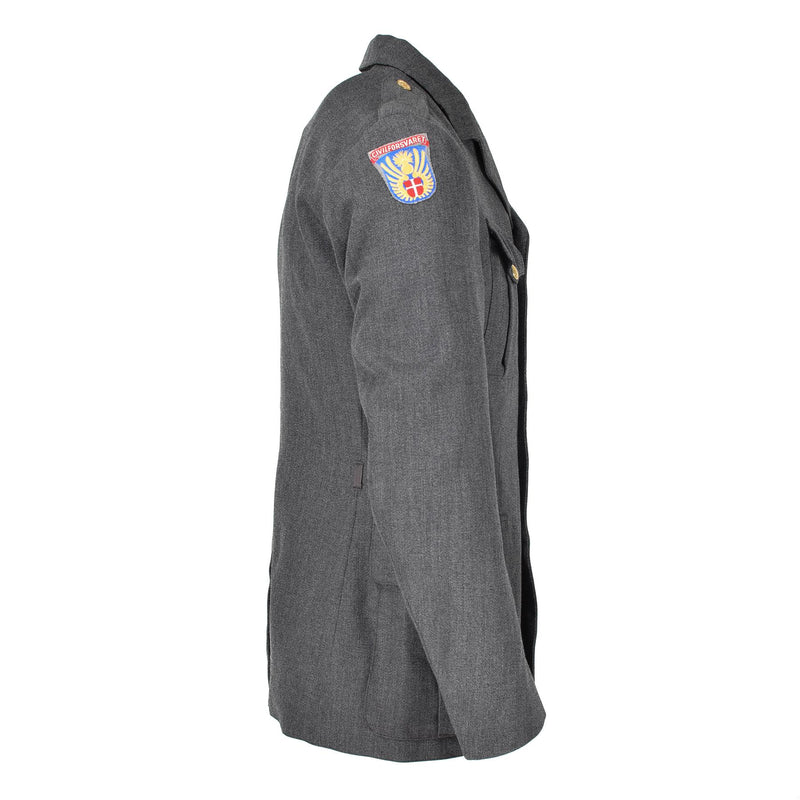 Echte dänische Uniformjacke Armee grau Militär Überschuss Uniform Kleid Offizier