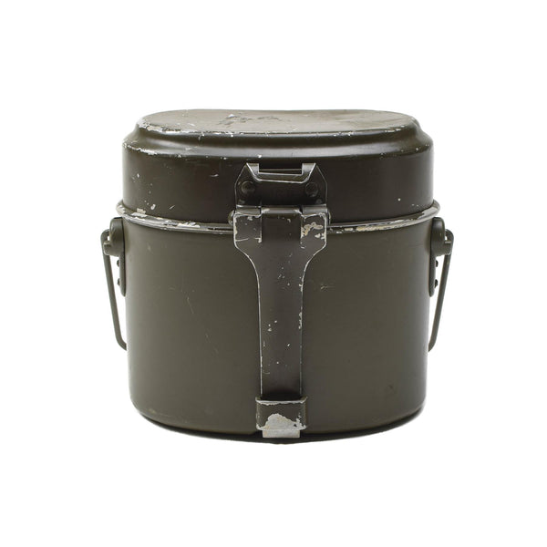 Original österreichisches Militär Essgeschirr Aluminium oliv Wander- und Camping-Kochgeschirr