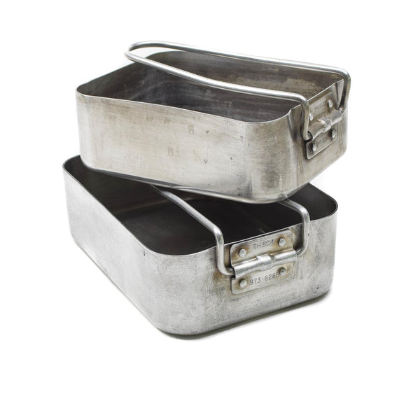 Original britische Militär-Kochgeschirr aus Aluminium, Wanderteller, Camping-Pfanne für draußen