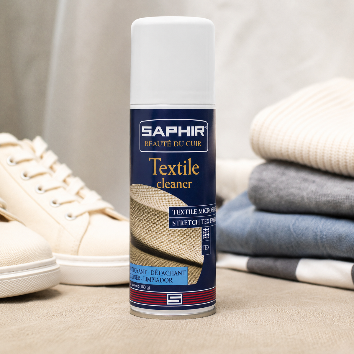 Saphir Textile Cleaner Spray 200 ml Textilreiniger für alle Textilmaterialien