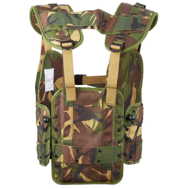 Original niederländische militärische taktische Weste mit Waldtarnung, Feldtruppenausrüstung