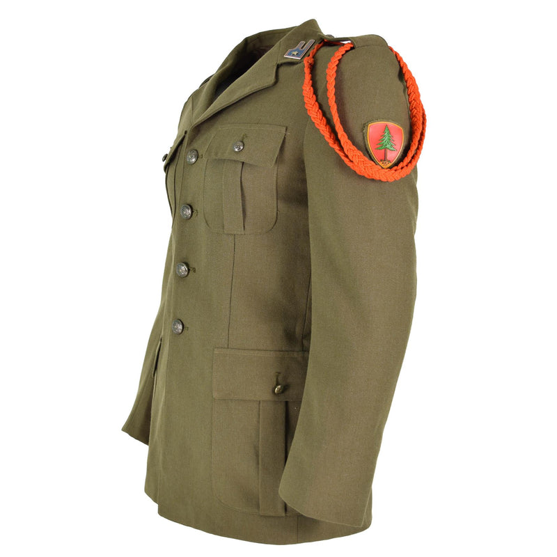 Original italienische Armeejacke braun Paradeuniform Kleid Wolle Militärausgabe