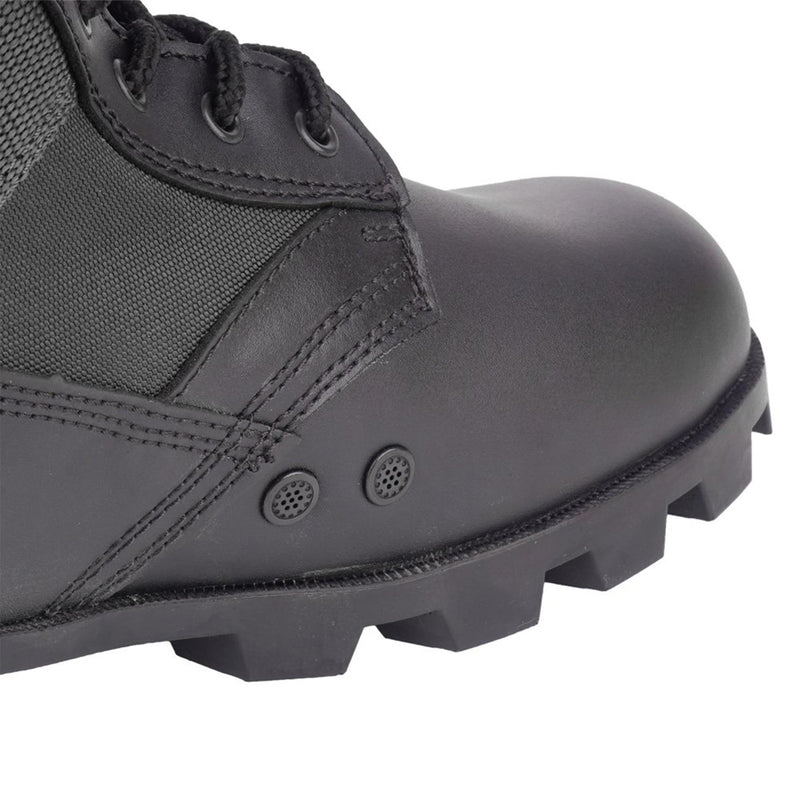 Echte US Army Jungle schwarze Leder Panama Stiefel Kampf Militärschuhe NEU