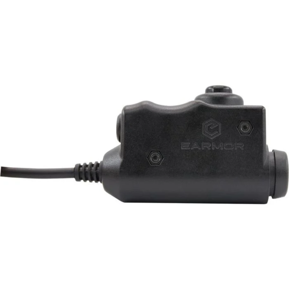 Earmor PTT-Adapter Motorola 1-poliges Funk-Headset, kabelgebunden, taktisch, Schwarz