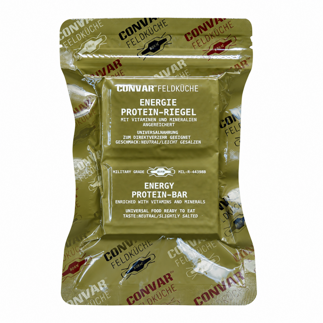 CONVAR Feldküche Energy Protein Bar, Militärqualität, 10 Jahre Haltbarkeit, 120 g