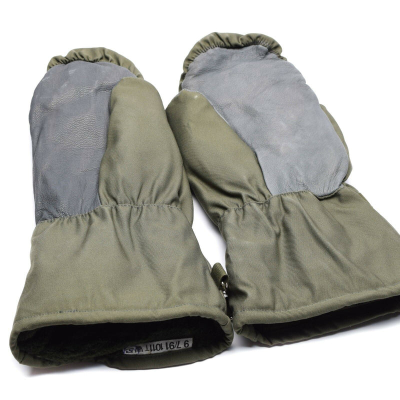 Original Bundeswehr Fäustlinge in olivgrauem Camouflage BW Militär Kampfhandschuhe