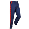 Original italienische Militär-Trainingshose, athletisch, rot gestreift, Marineblau