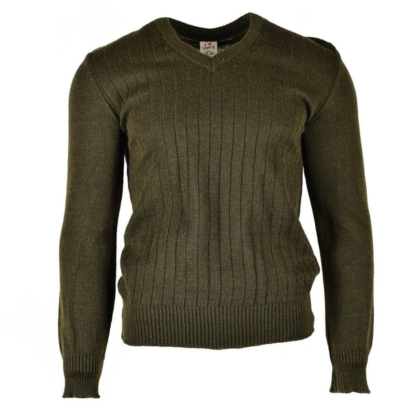 Original Tschechische Armee Pullover M85 V-Ausschnitt Pullover braun NEU