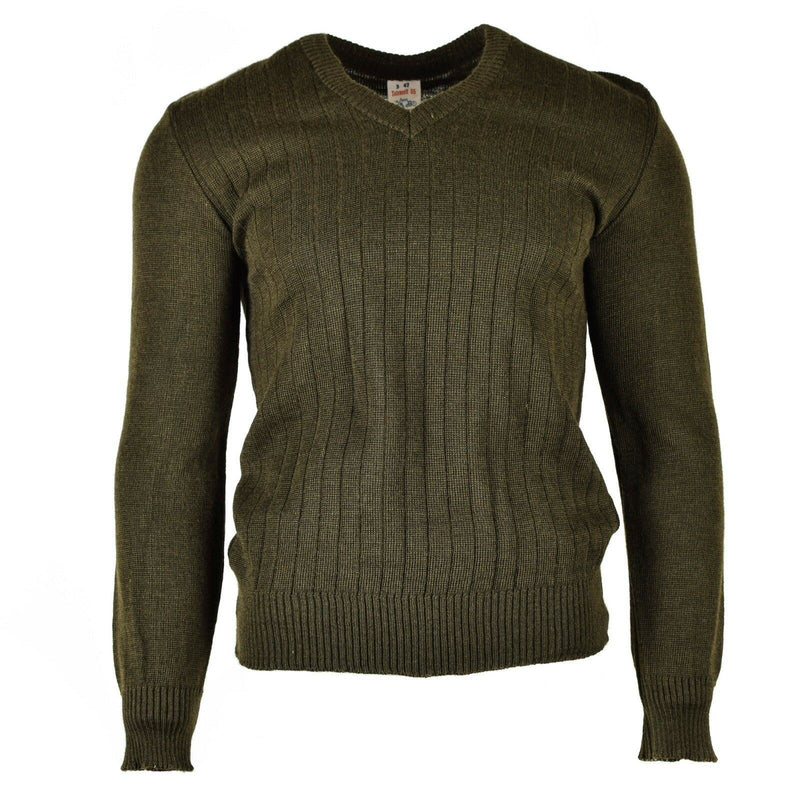 Original Tschechische Armee Pullover M85 V-Ausschnitt Pullover braun NEU