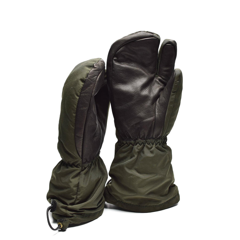 Original dänische Armee Abzugsfinger Fäustlinge Syna-Tex Handschuhe OD NEU