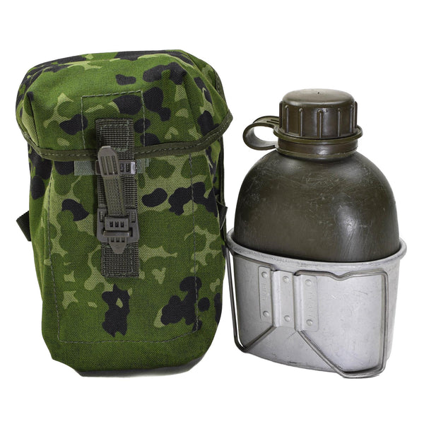 Original dänische Militär Feldflaschentasche mit Universalbefestigung DK-Tarnung