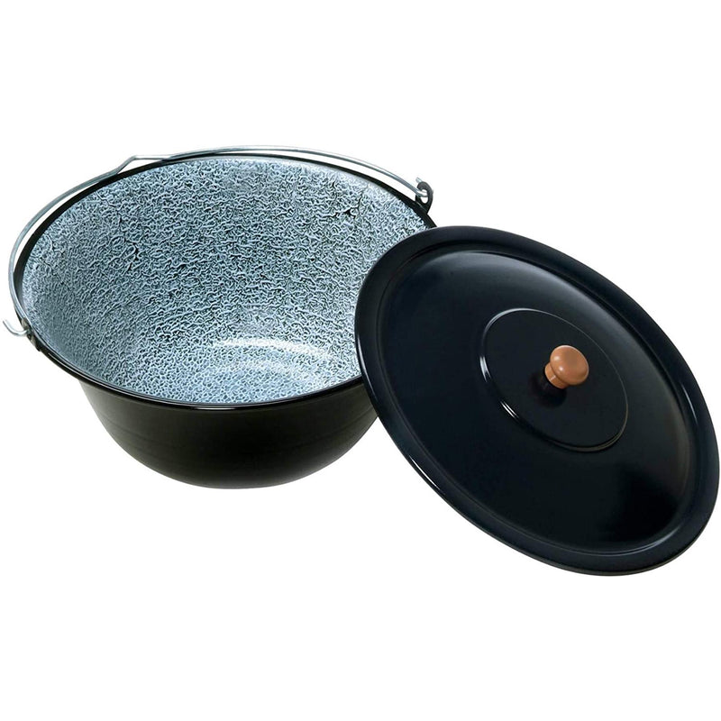 Emaillierter Gulaschtopf 6 Liter Outdoor Camping Feuer Kochtopf Schmortopf