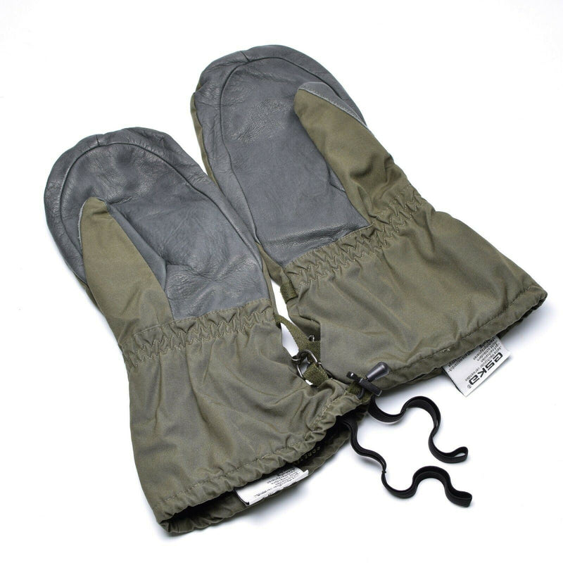 Original österreichische Bundeswehr Olive OD GoreTex Fäustlinge Militär wasserdichte Kampfhandschuhe