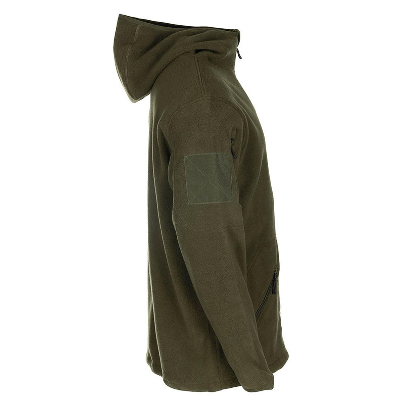 MFH Militär-Stil Oliv Kapuzenpullover Fleecejacke taktische Armee durchgehender Reißverschluss Wandern NEU