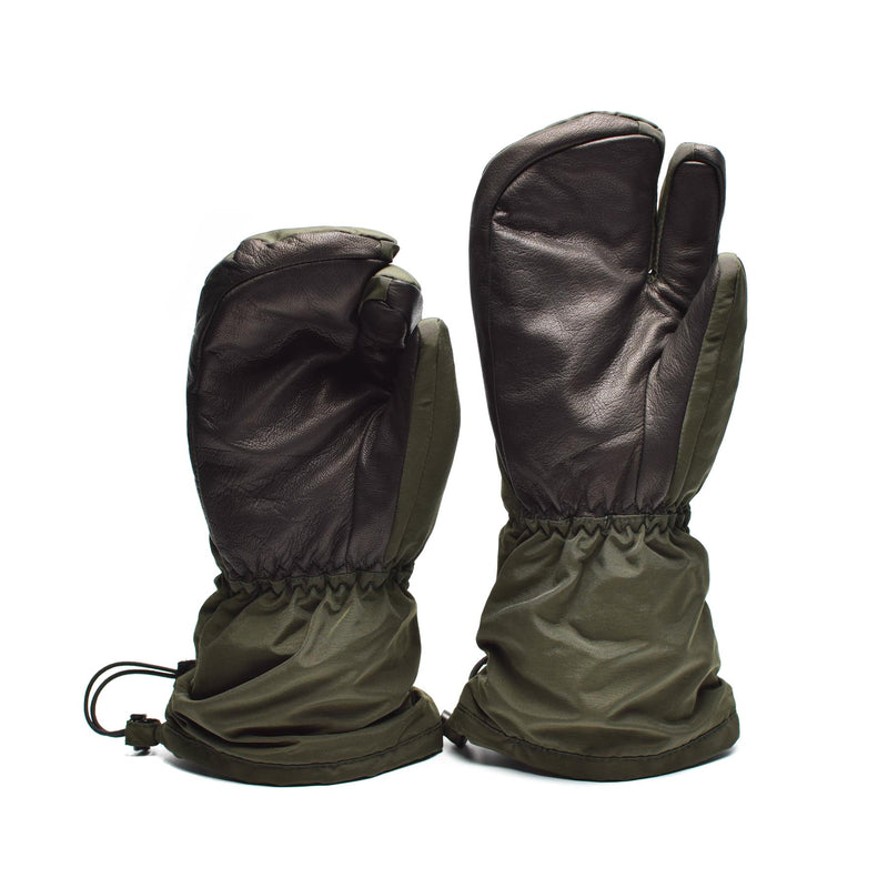 Original dänische Armee Abzugsfinger Fäustlinge Syna-Tex Handschuhe OD NEU