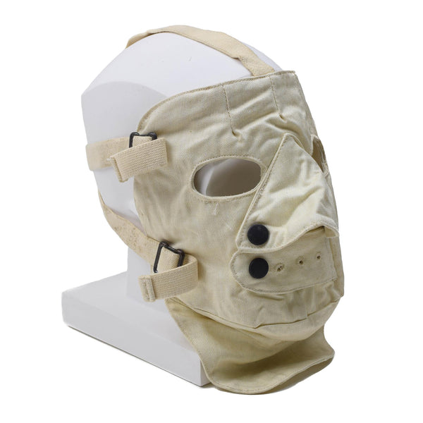 Echte, gruselige Gesichtsmaske für kaltes Wetter, Para-Aramid, verstellbar, gruseliges weißes Cosplay